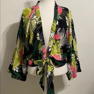 Express Kimono Style Tropical Kimono top